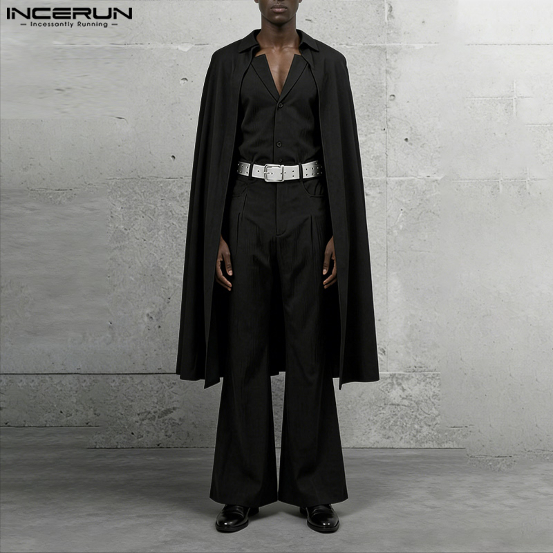 Men'S Fashion And Style - INCERUN Men Sets Solid Color Lapel