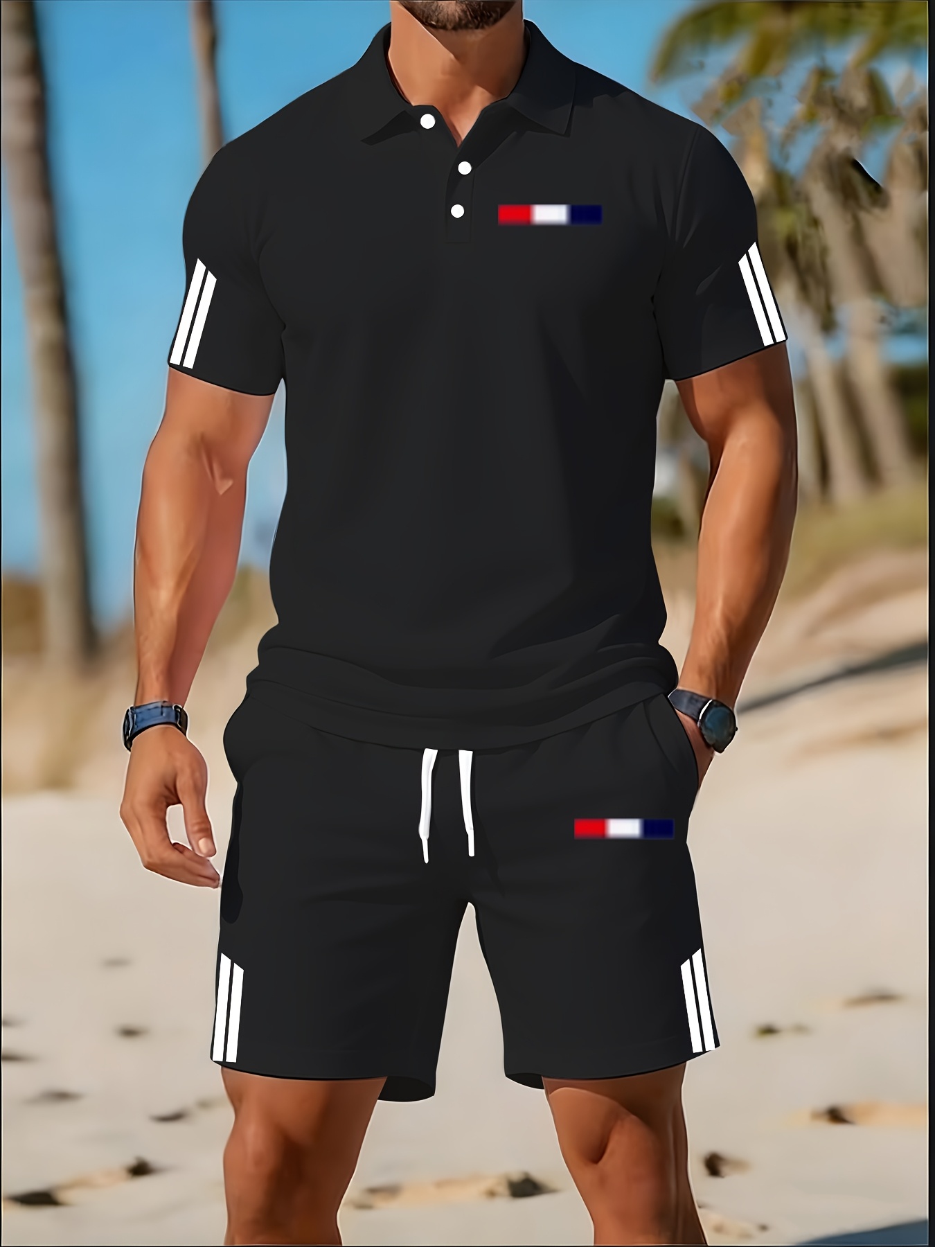 Men'S Fashion Polo - 2026 Summer Men's Polo Shirt Set