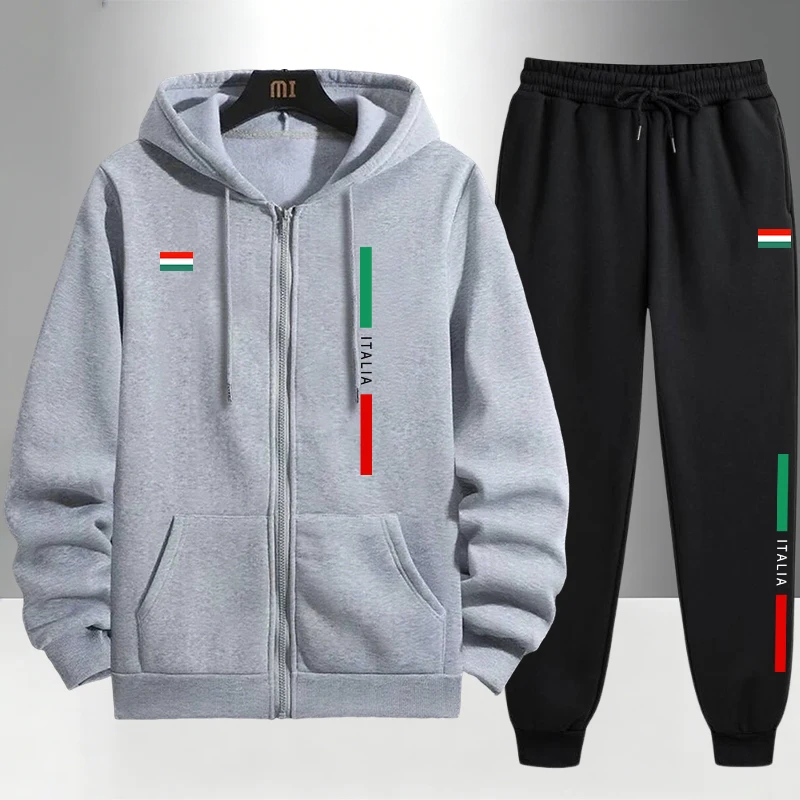 Men'S Fashion Outfits - Italy Fashion Men's Set Zipper Outerwear
