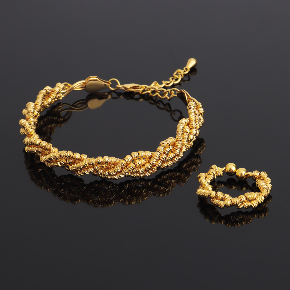 Men'S Fashion Easter - Luxury Copper Bracelet Ring Sets for