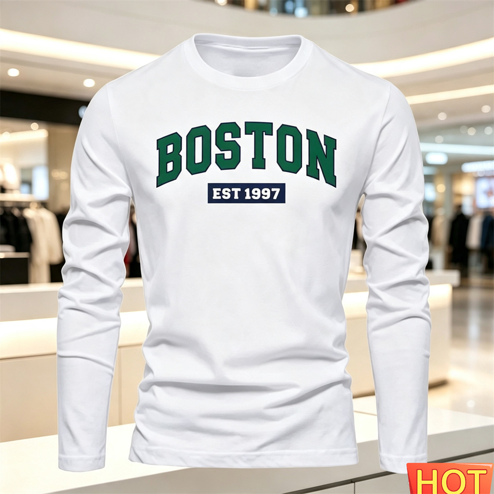 Men'S Fashion T Shirts - Autumn Summer Men's long sleeved T-shirt