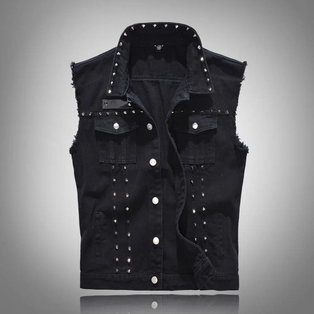Men'S Fashion Vest With Jeans - 2026 Spring Fashion Men Rivet Denim