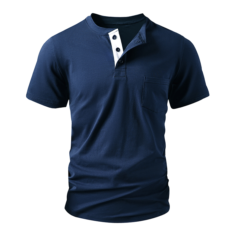 Men'S Fashion T Shirts - Henley T Shirt Men's EU Size