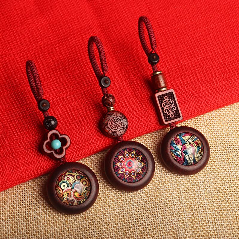 Men'S Fashion Easter - Sandalwood Keychain Men Women Pendant Vintage