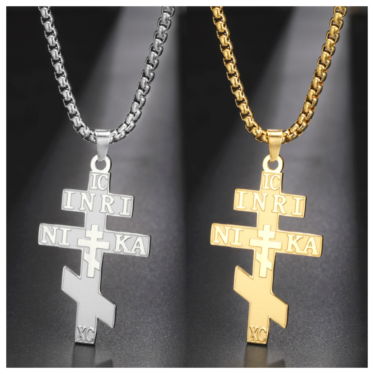 Men'S Fashion Easter - 1pc Jeshayuan Stainless Steel Cross Necklace