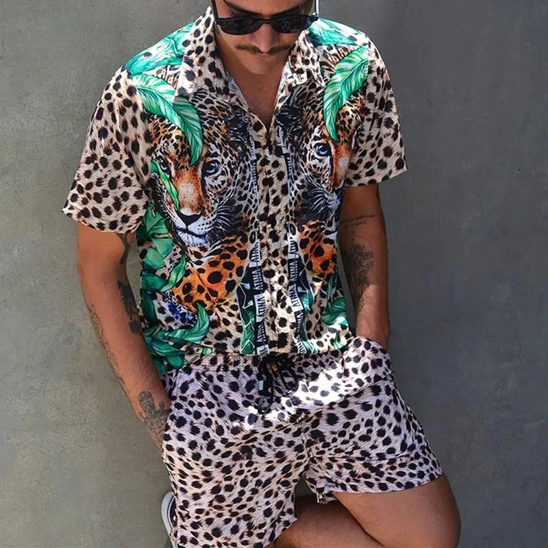 Men'S Fashion And Style - Summer Men's Fashion Leopard Print Short
