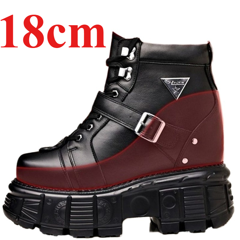 Fashion Men'S Boots - Genuine Leather Motorcycle Boots Shoes for