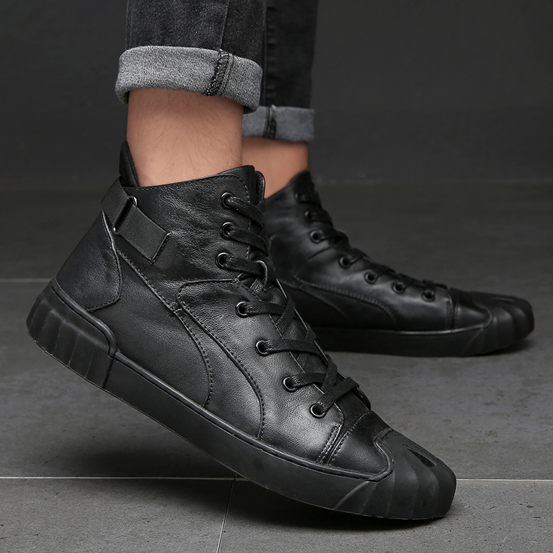 Men'S Fashion Loafers Shoes - Genuine Leather Casual Short Boots Business