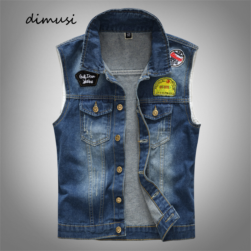 Men'S Fashion Vest With Jeans - Spring Summber Men's Denim Vests Vintage
