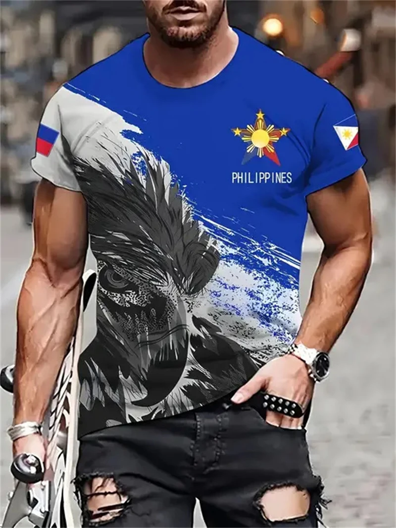 Men'S Fashion Philippines - Men's Philippines Flag Eagle Print T