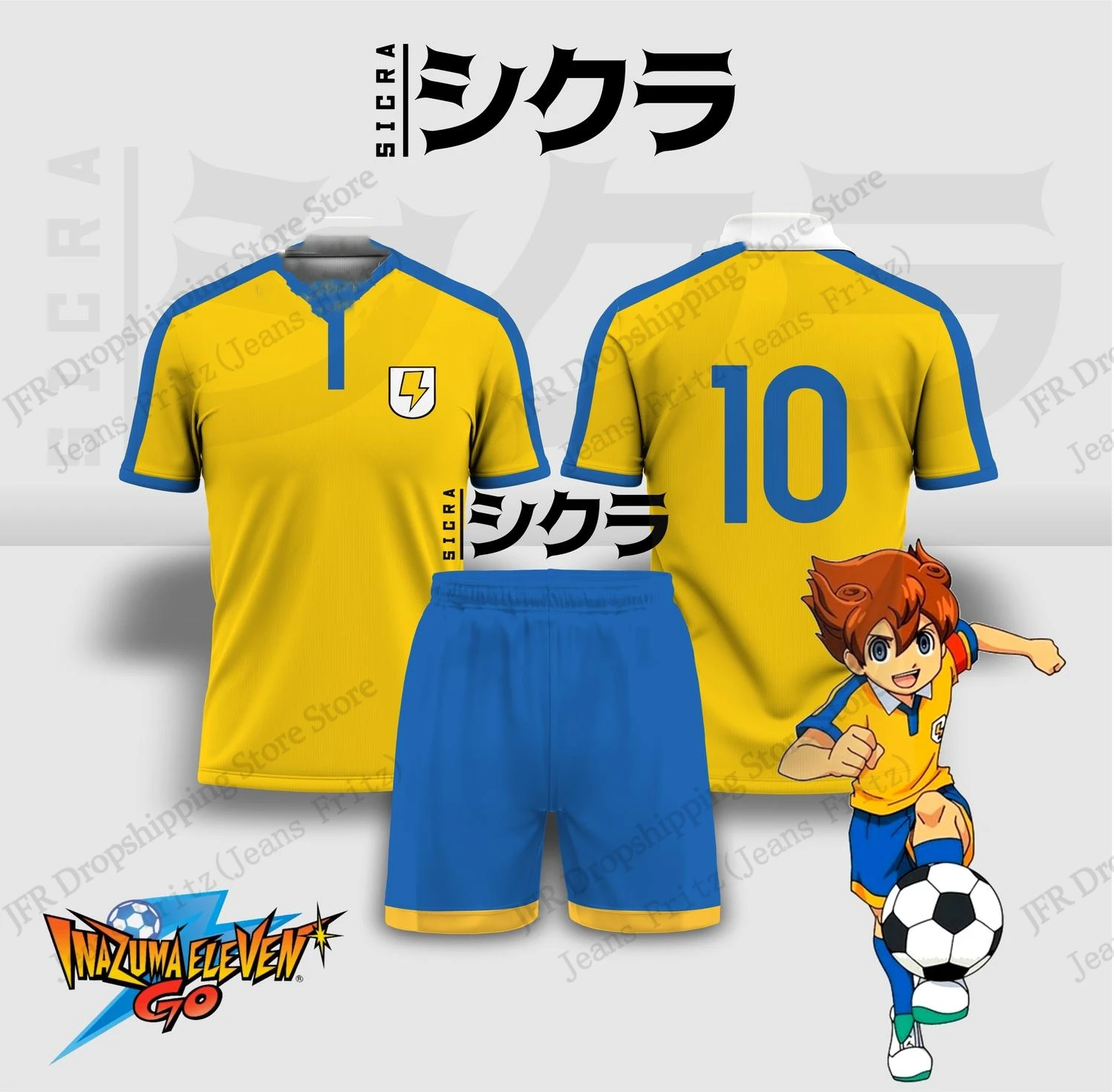 Men Fashion Kids - Jersey Set Jersey Inazuma Eleven Anime