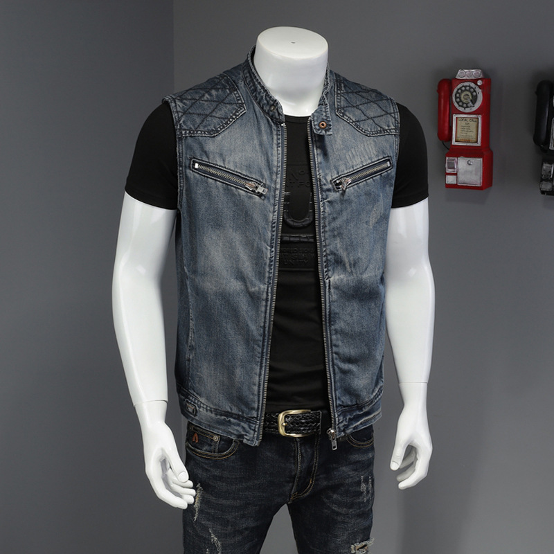 Men'S Fashion Vest With Jeans - 2026 Mens Denim Vests Vintage Fashion