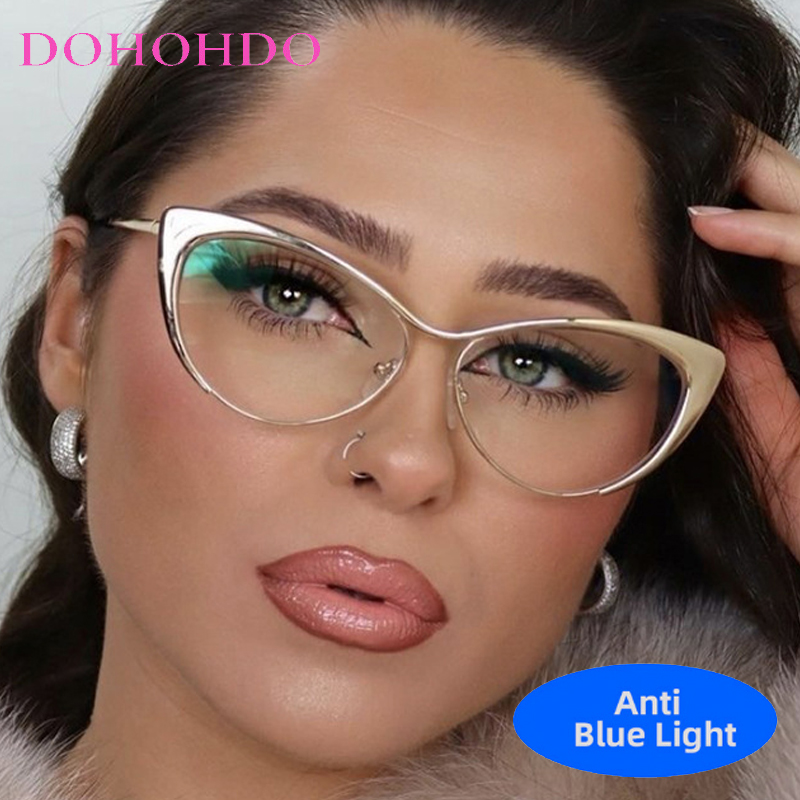 Mens Fashion Reading Glasses - New Luxury Metal Cat Eye Fashion