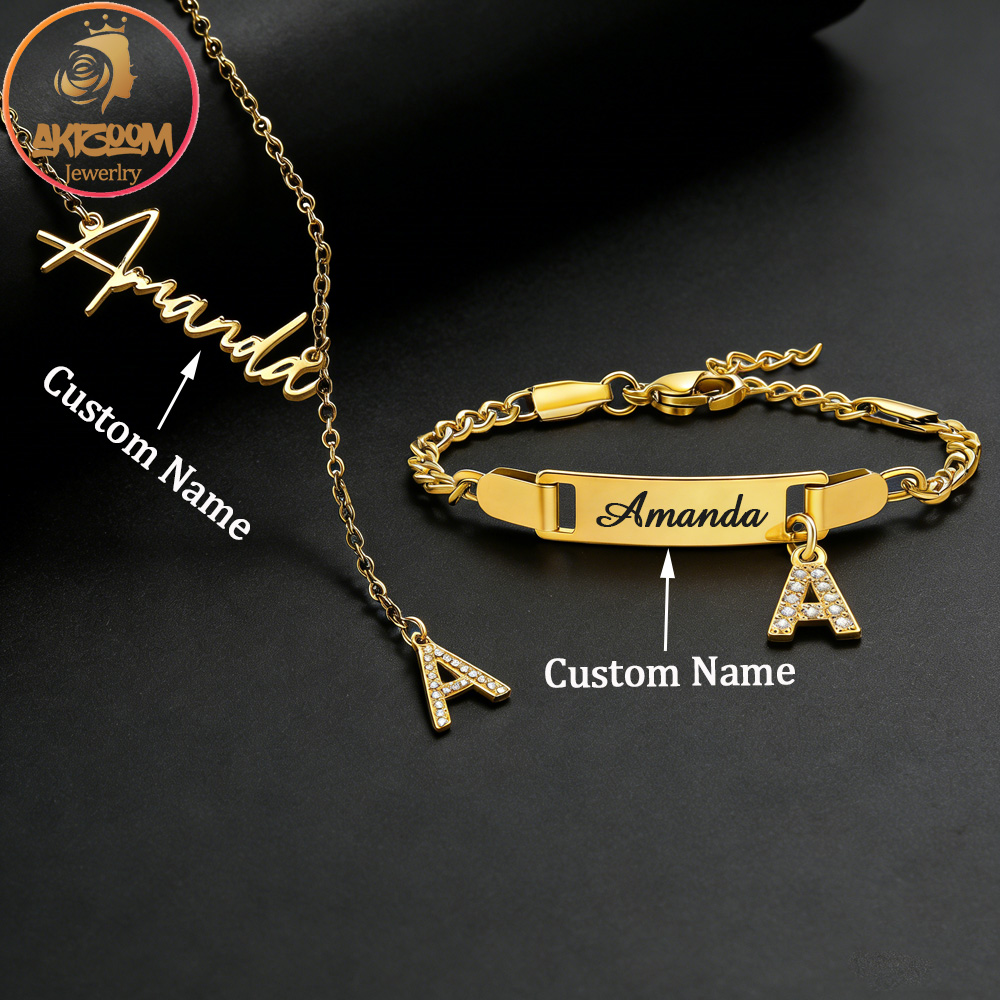 Akizoom Custom Name Zircon Let - Men Fashion Kids ulasan dan harga