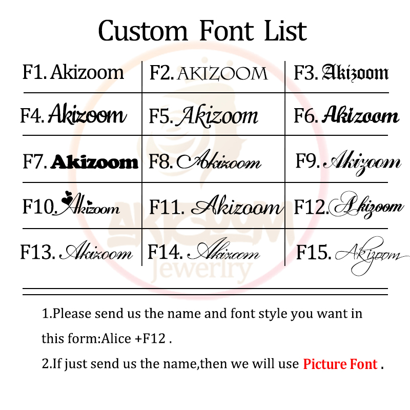 Akizoom Custom Name Zircon Let - Men Fashion Kids ulasan dan harga