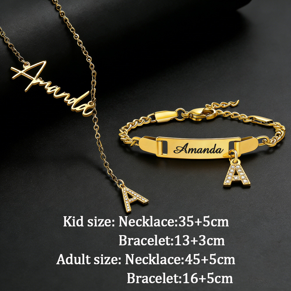 Akizoom Custom Name Zircon Let - Men Fashion Kids ulasan dan harga