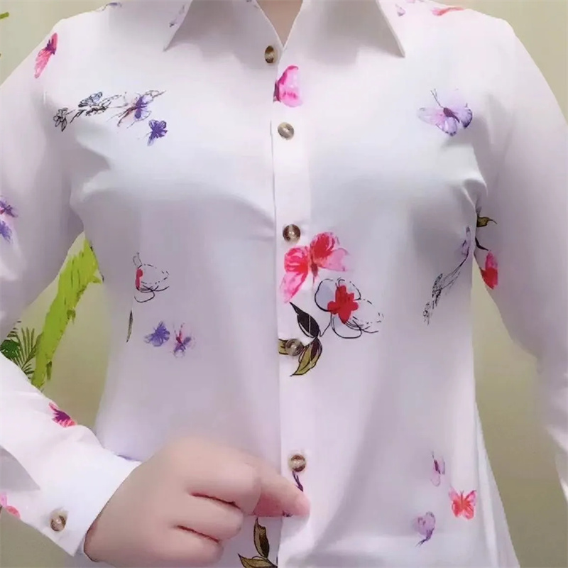 Middle-Aged And Elderly Women  - Polo Shirt Slim ulasan dan harga