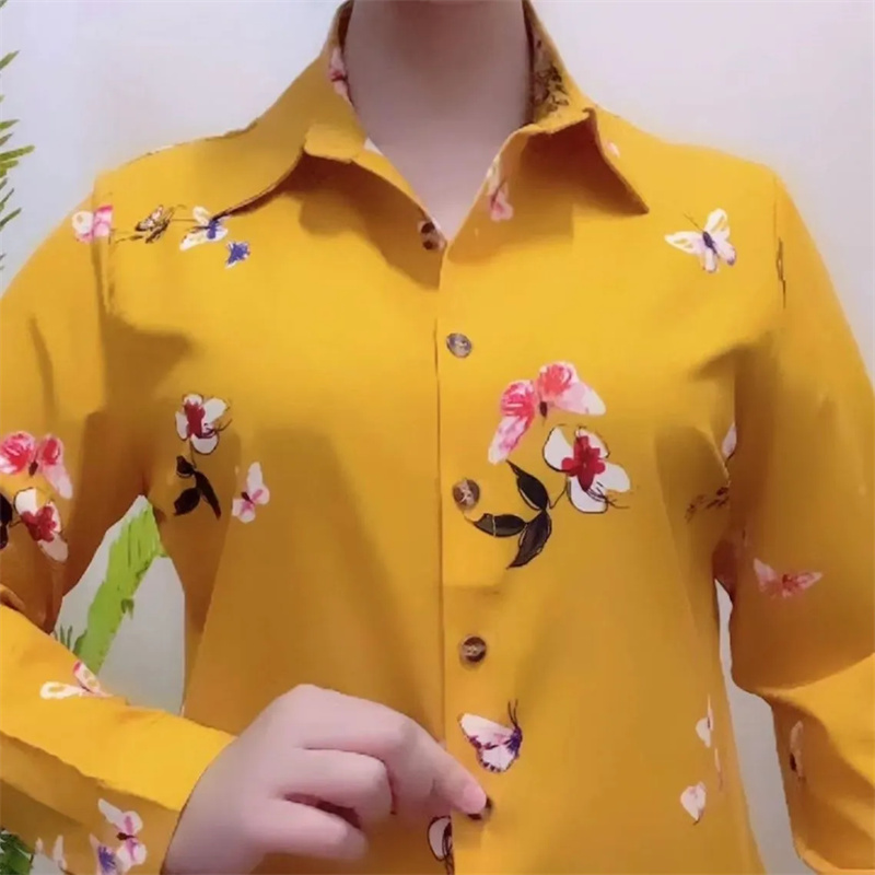 Middle-Aged And Elderly Women  - Polo Shirt Slim ulasan dan harga