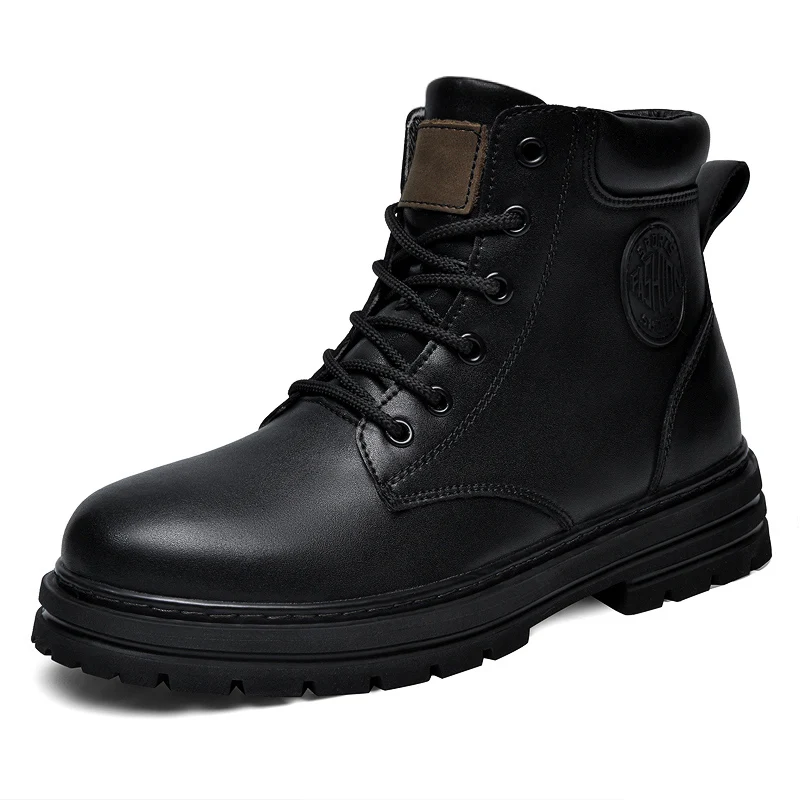 Big Size 49 50 Winter Black Le - Fashion Men'S Boots ulasan dan harga