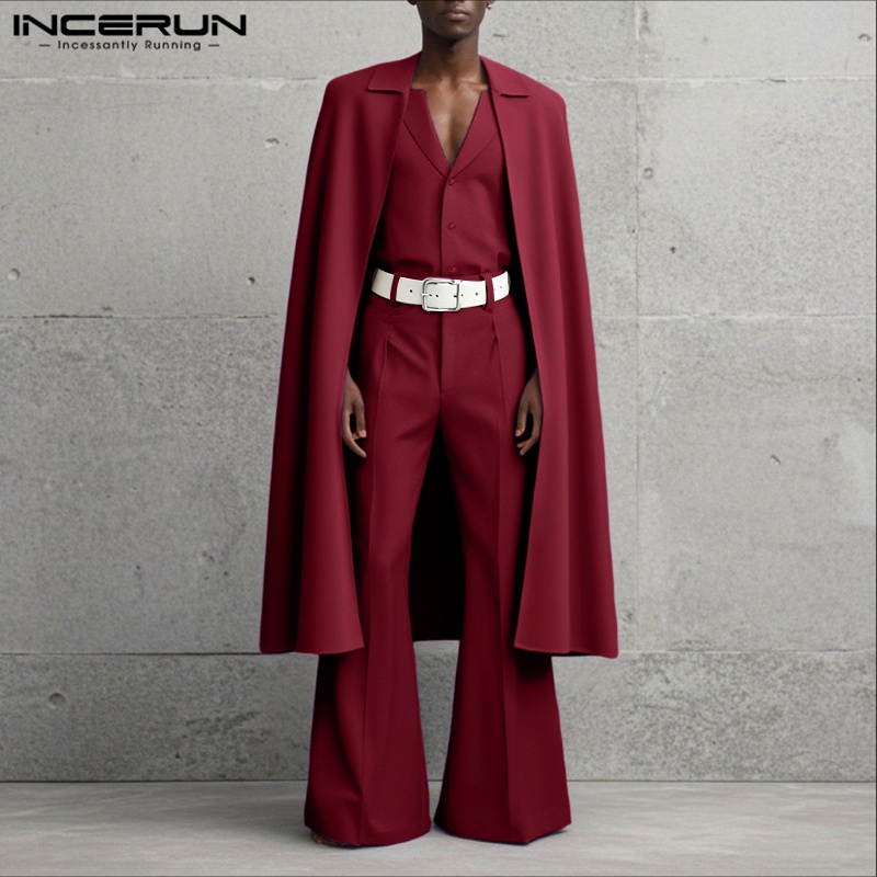 INCERUN Men Sets Solid Color L - Men'S Fashion And Style ulasan dan harga