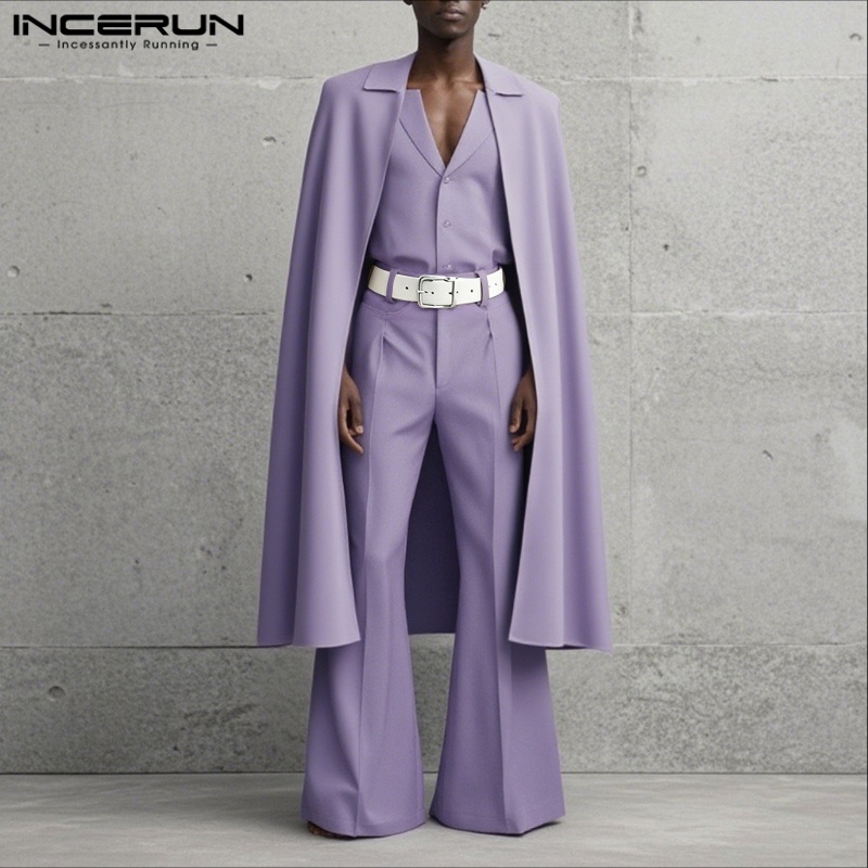 INCERUN Men Sets Solid Color L - Men'S Fashion And Style ulasan dan harga