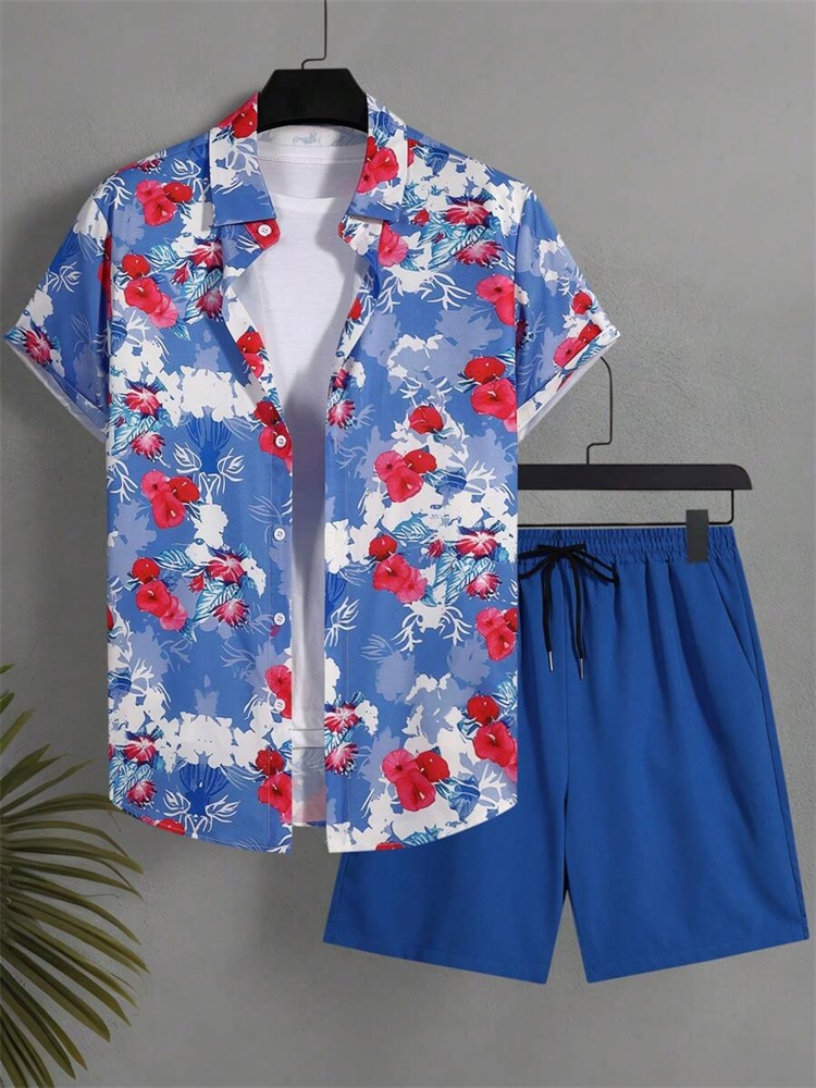 Men's Short-sleeved Shirt Set  - Men'S Fashion And Style ulasan dan harga