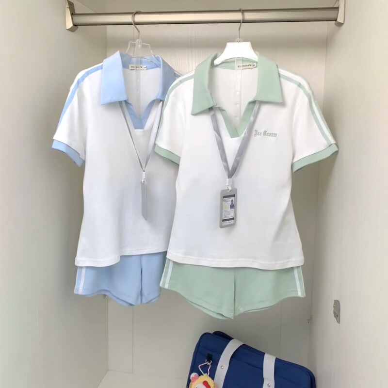 Japanese Sweet Academy Style P - Polo Shirt Slim ulasan dan harga