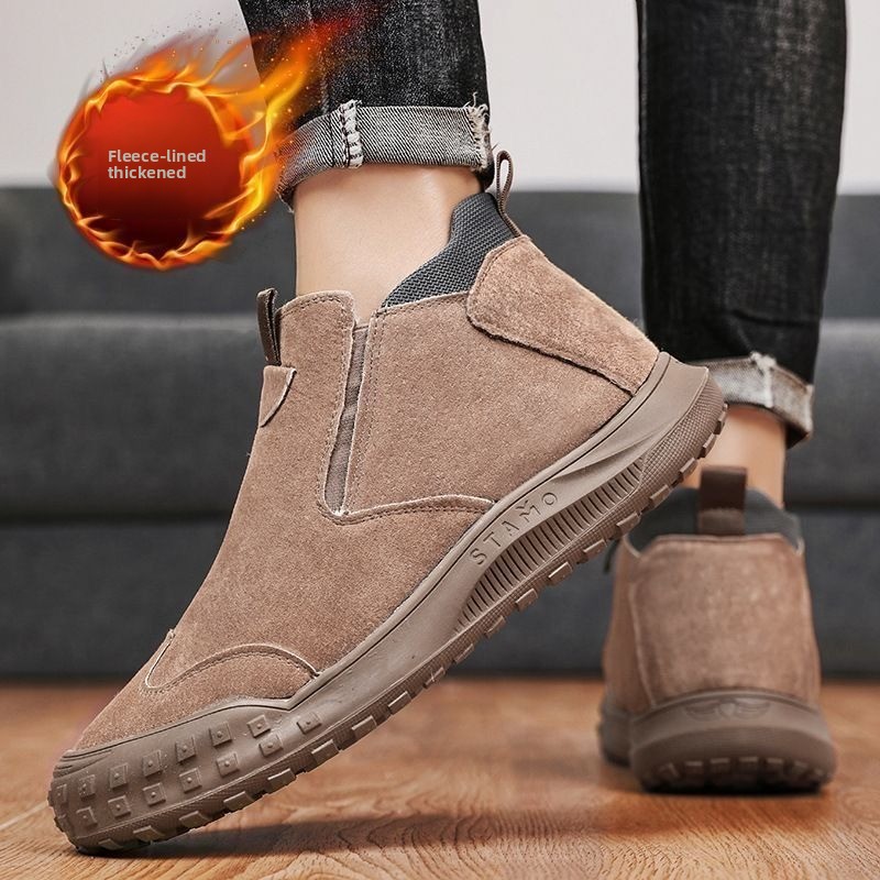 Winter Men's Shoes Plush Warm  - Men'S Fashion Loafers Shoes ulasan dan harga