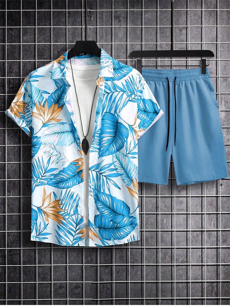 Men's Short-sleeved Shirt Set  - Men'S Fashion And Style ulasan dan harga