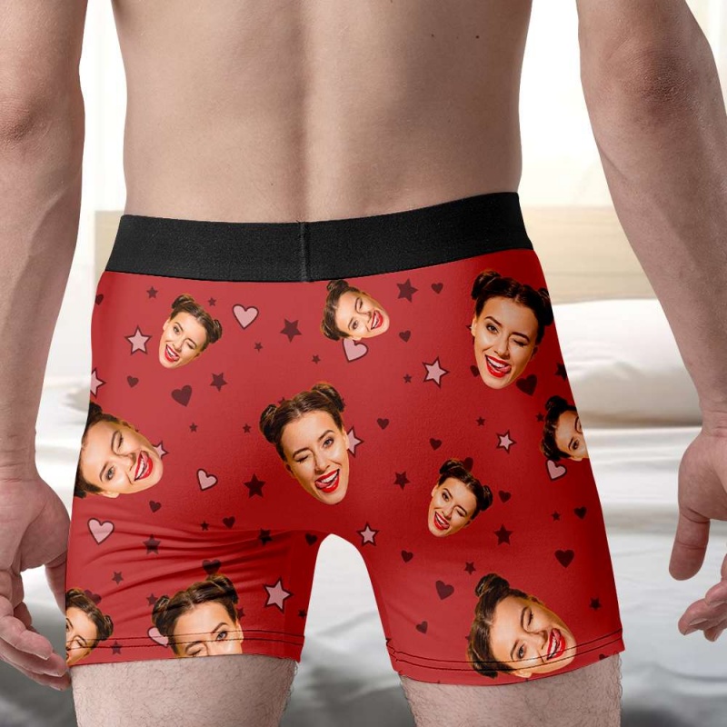 Custom Photo & Name Men's Boxe - Men'S Fashion Underwear ulasan dan harga