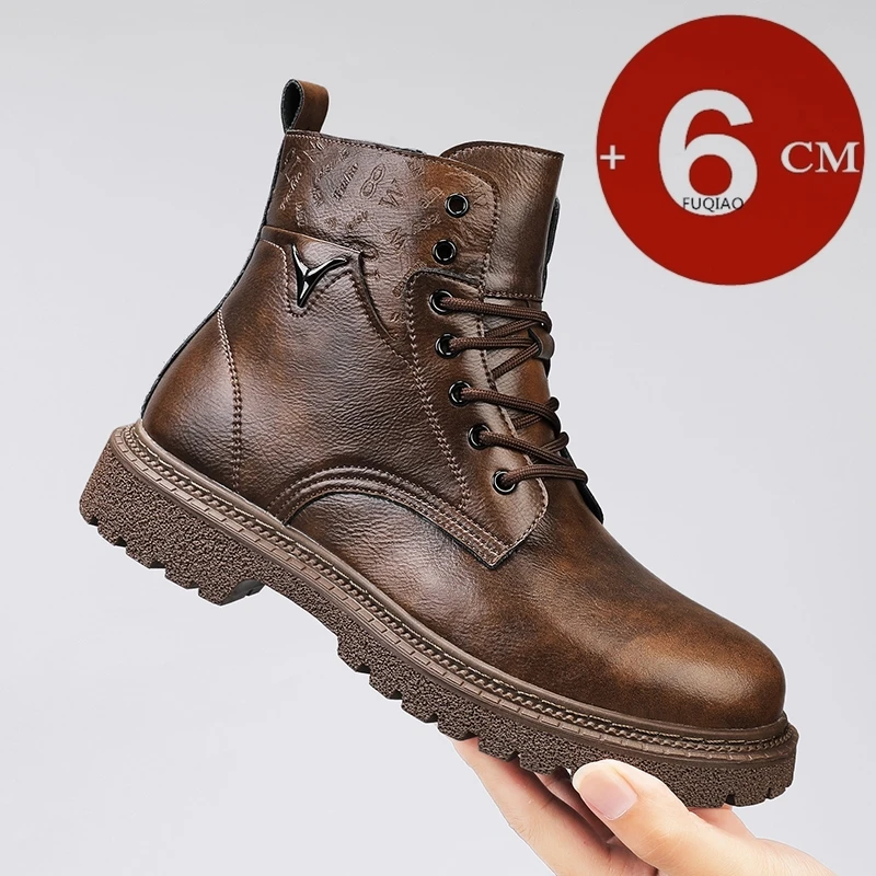 6cm Invisible Height Increasin - Fashion Men'S Boots ulasan dan harga