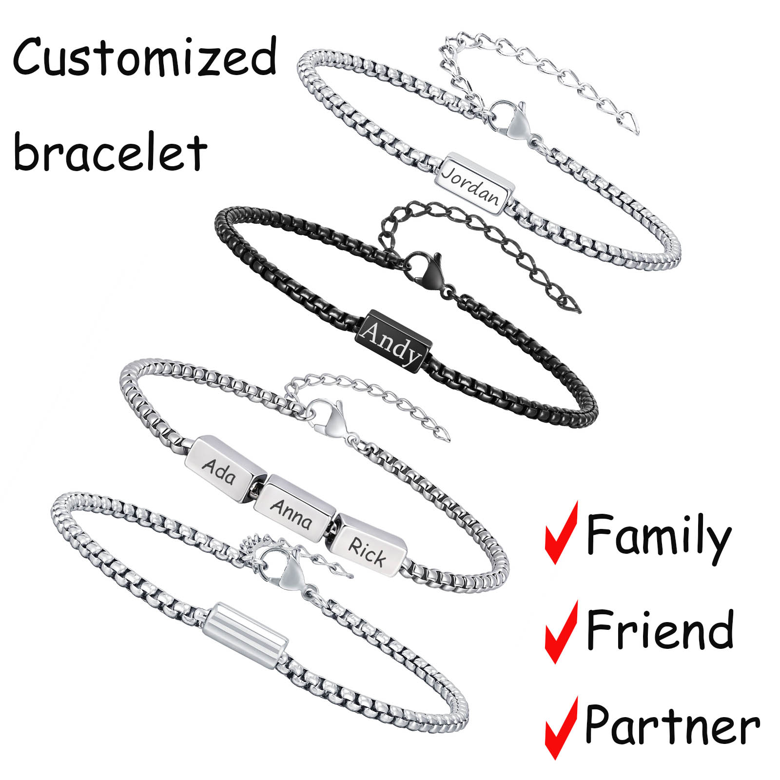 Custom Bracelet Wear-Resistant - Men'S Fashion Gold Chain ulasan dan harga