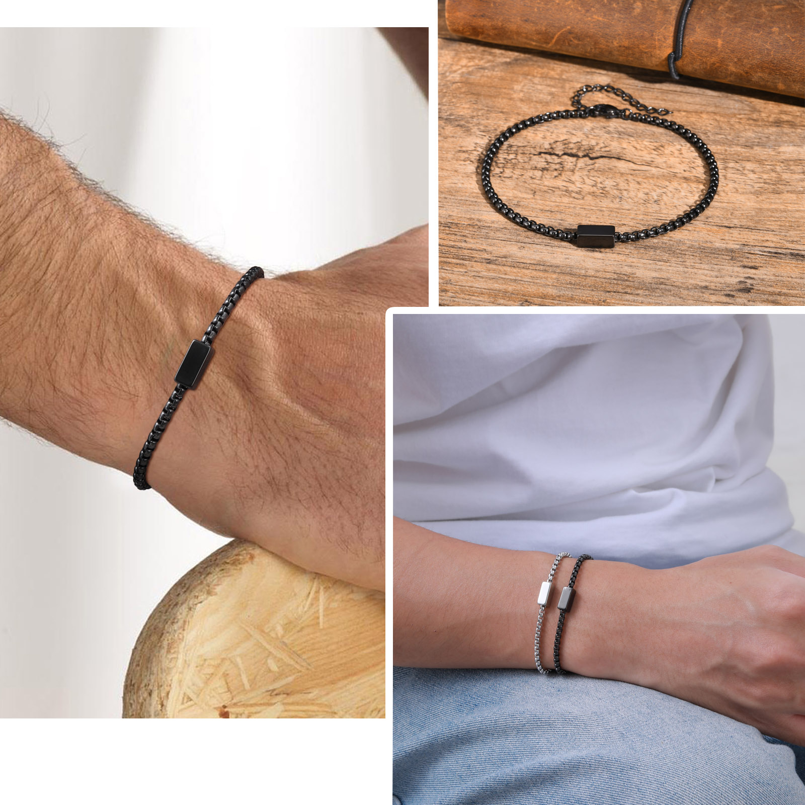 Custom Bracelet Wear-Resistant - Men'S Fashion Gold Chain ulasan dan harga