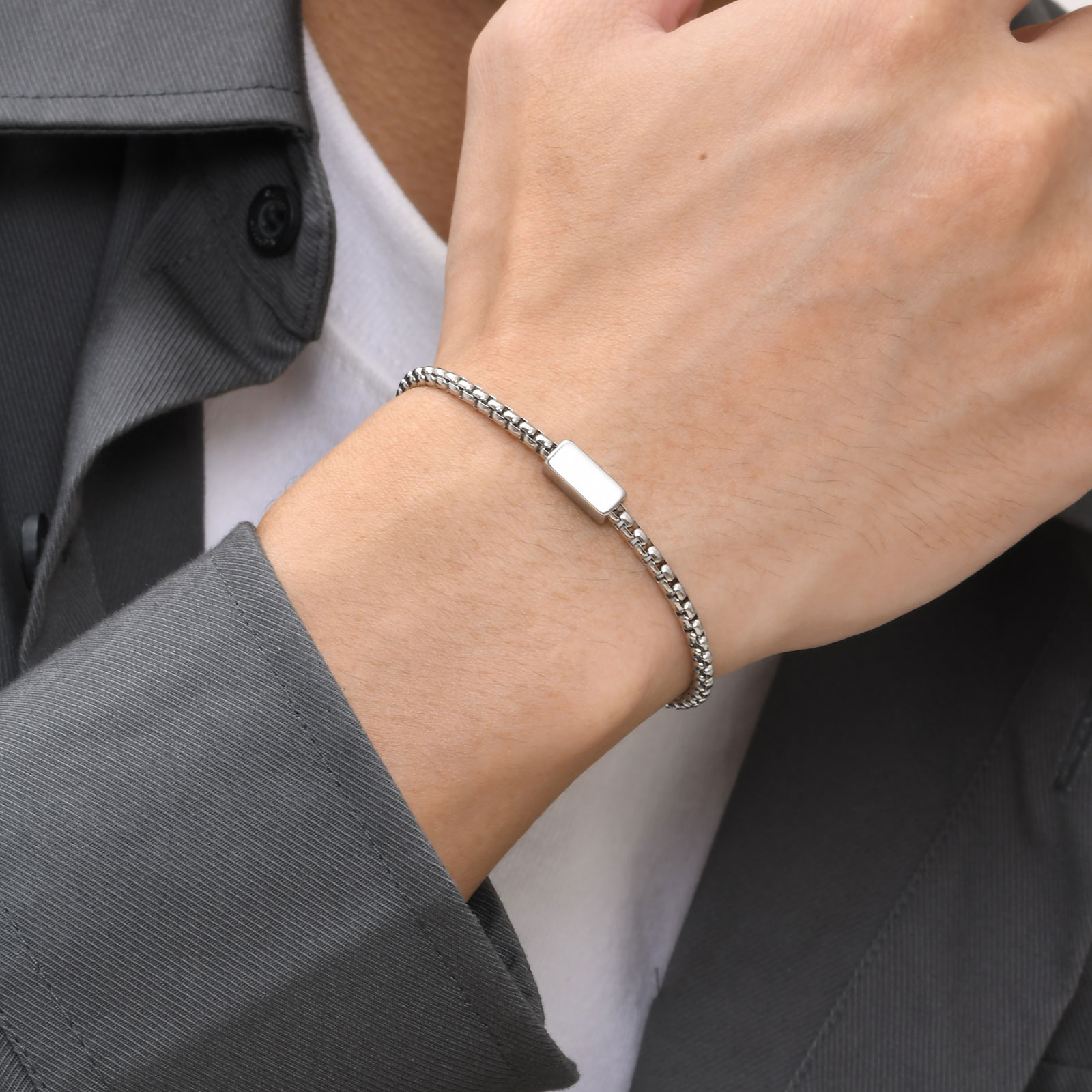 Custom Bracelet Wear-Resistant - Men'S Fashion Gold Chain ulasan dan harga