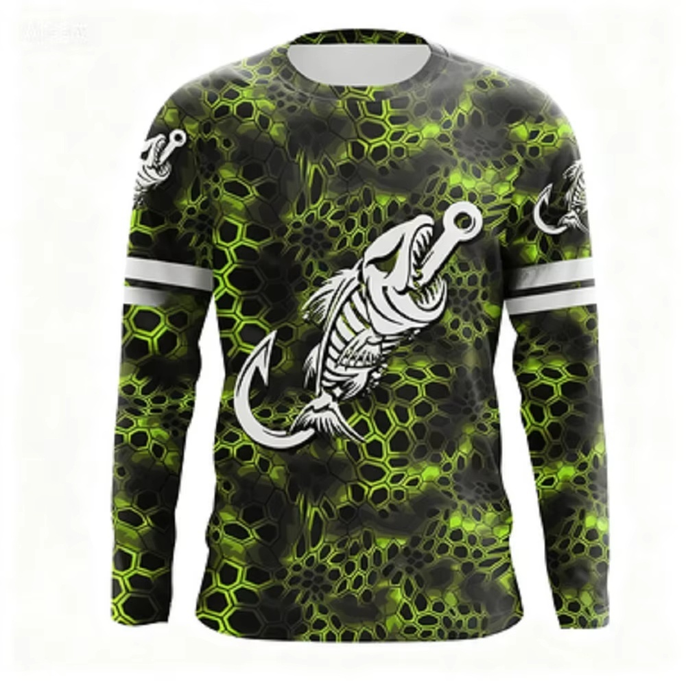 Fashionable Bass Pattern Crew  - Men'S Fashion T Shirts ulasan dan harga