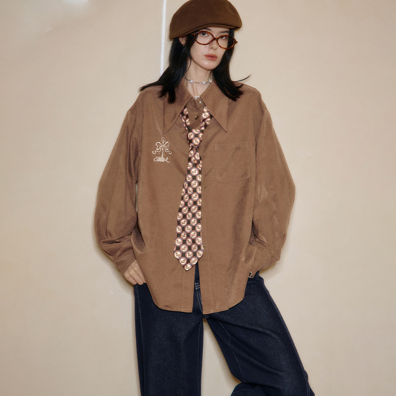 ELFSACK Oversize Shirt with Em - Polo Shirt Slim ulasan dan harga