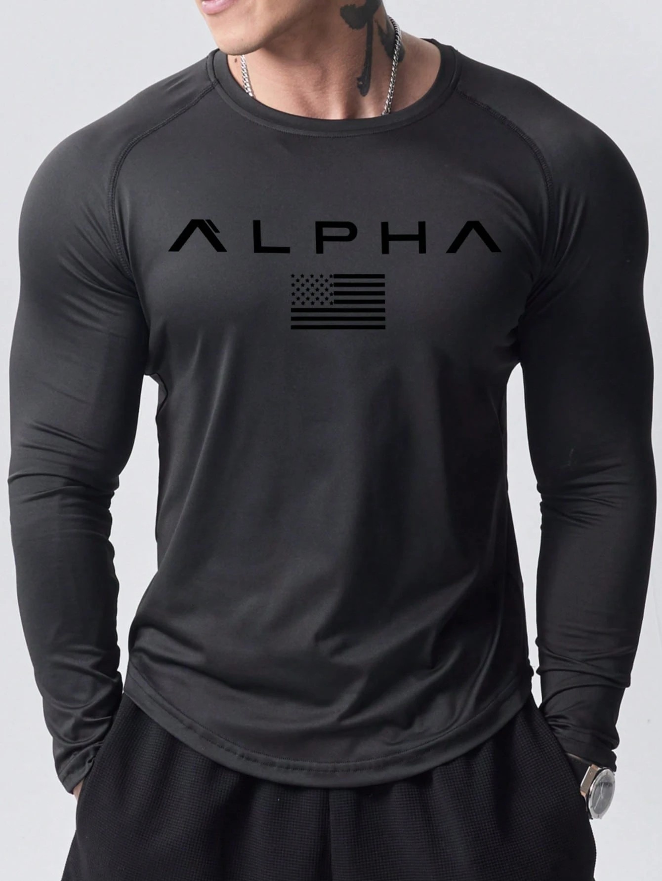 New men's long-sleeved T-shirt - Men'S Fashion T Shirts ulasan dan harga