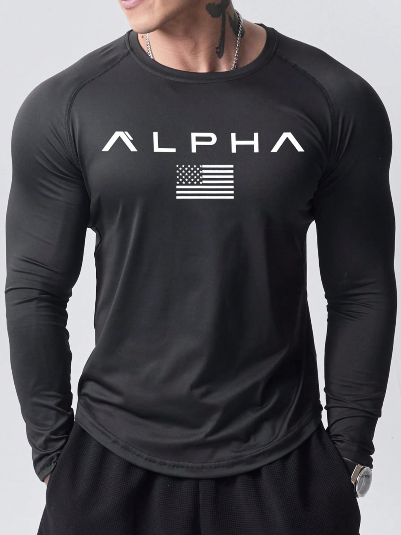 New men's long-sleeved T-shirt - Men'S Fashion T Shirts ulasan dan harga
