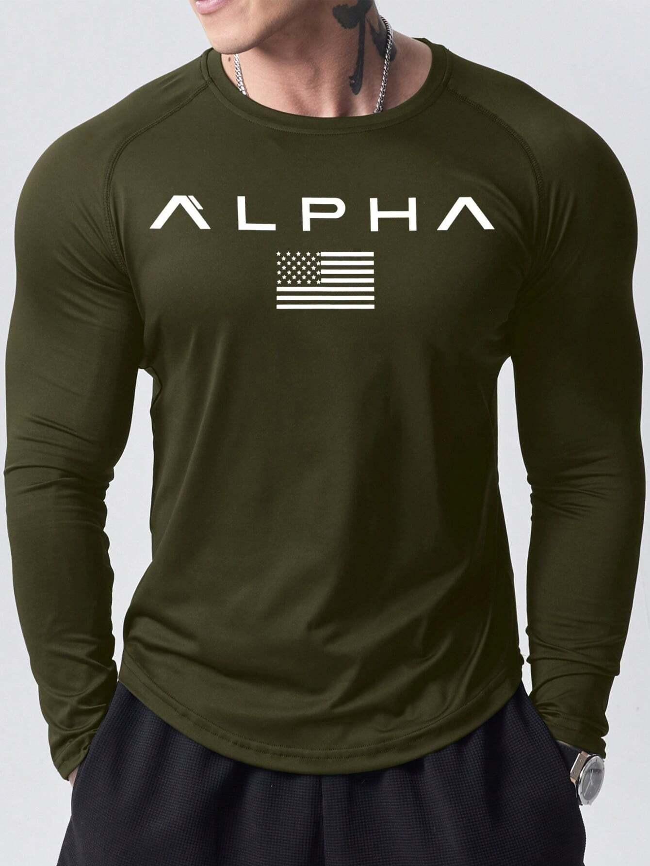 New men's long-sleeved T-shirt - Men'S Fashion T Shirts ulasan dan harga