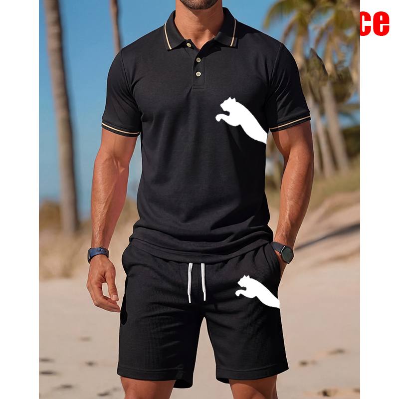 Men's Casual Short-Sleeved Pol - Men'S Fashion Polo ulasan dan harga