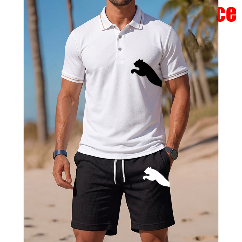 Men's Casual Short-Sleeved Pol - Men'S Fashion Polo ulasan dan harga