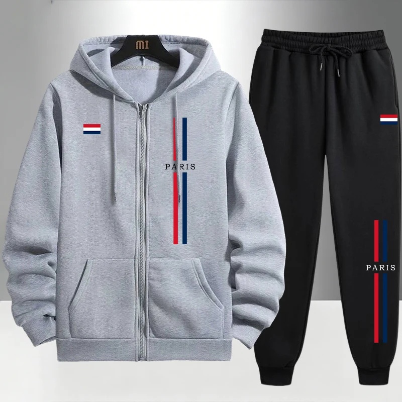 Paris Fashion Men's Set Zipper - Men'S Fashion Outfits ulasan dan harga