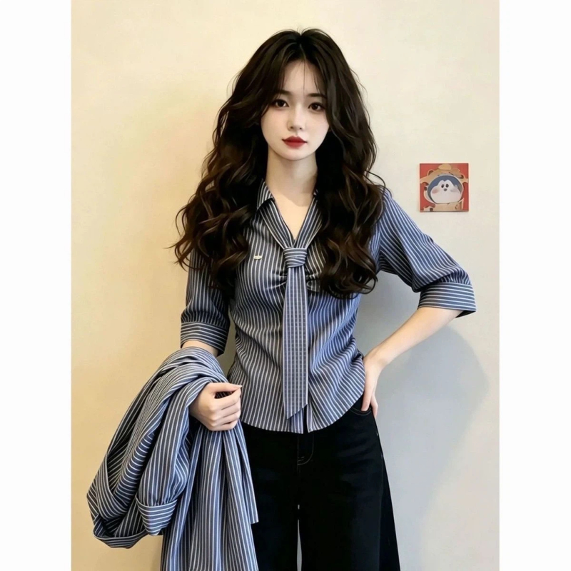 Polo Neck Lacing Short Sleeve  - Polo Shirt Slim ulasan dan harga