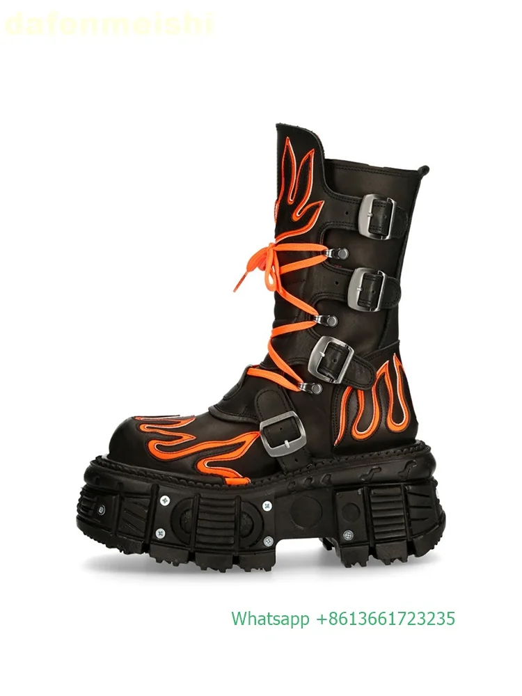 Retro Dark Style Punk Motorcyc - Fashion Men'S Boots ulasan dan harga