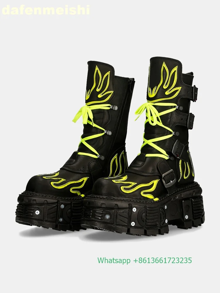 Retro Dark Style Punk Motorcyc - Fashion Men'S Boots ulasan dan harga