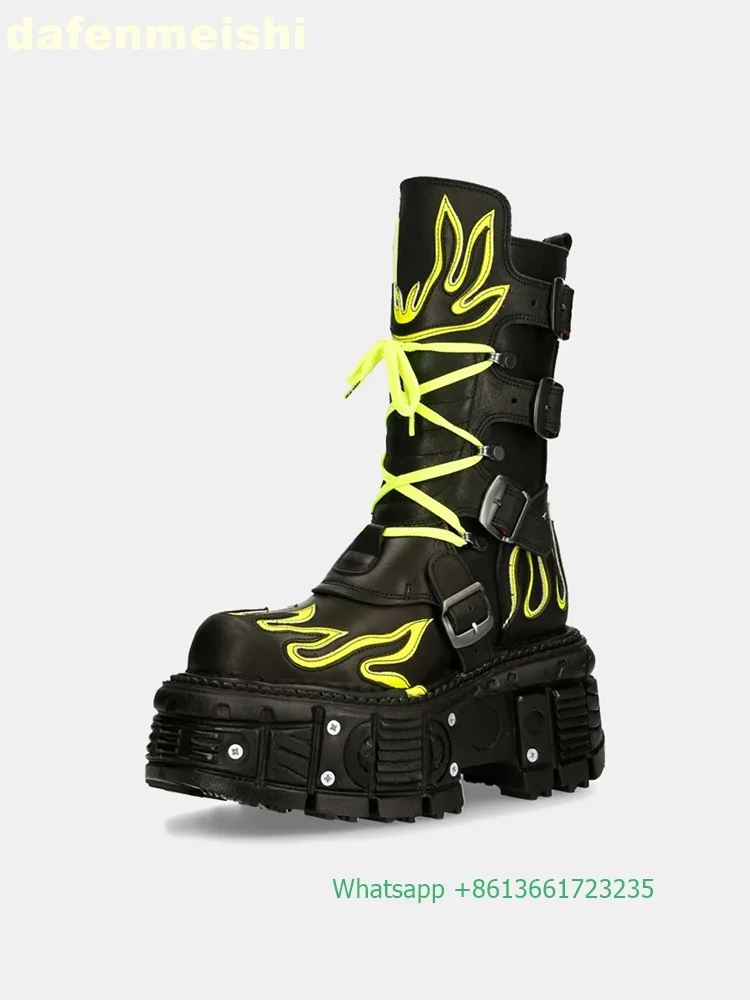 Retro Dark Style Punk Motorcyc - Fashion Men'S Boots ulasan dan harga