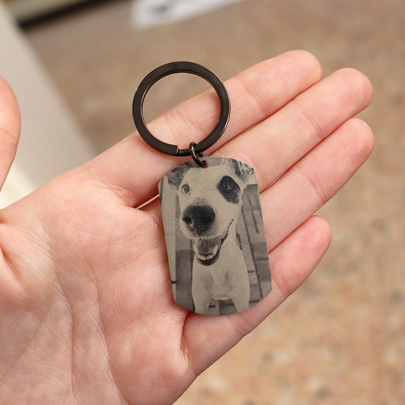 Custom Engrave Photo Keychain  - Men'S Fashion Gold Chain ulasan dan harga