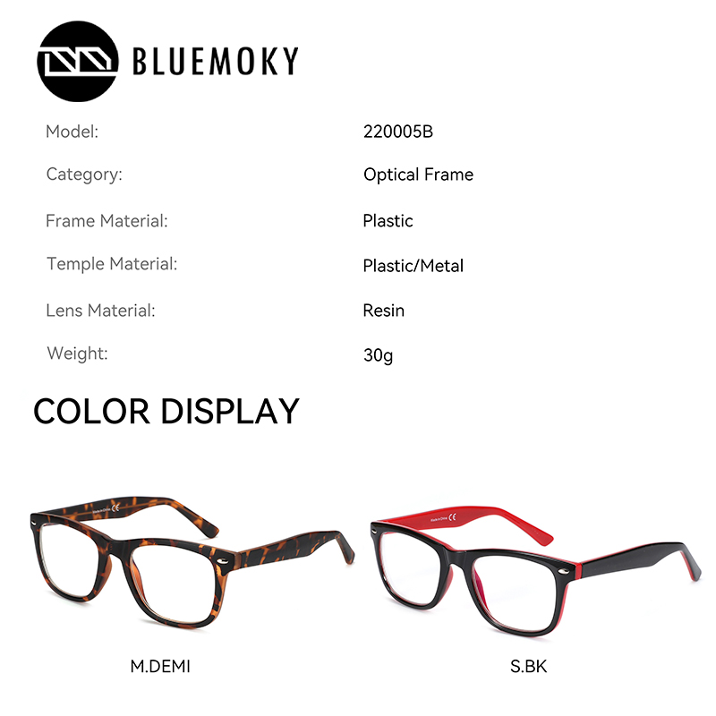 BLUEMOKY Fashion Square Prescr - Mens Fashion Reading Glasses ulasan dan harga