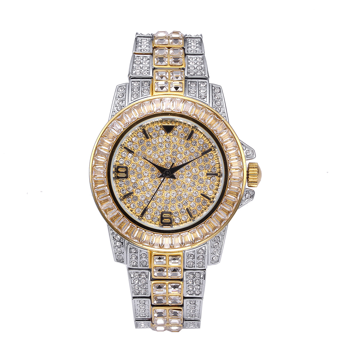 Luxury Full Stone Quartz Watch - Men'S Fashion Jewelry ulasan dan harga