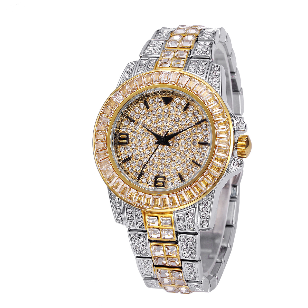 Luxury Full Stone Quartz Watch - Men'S Fashion Jewelry ulasan dan harga